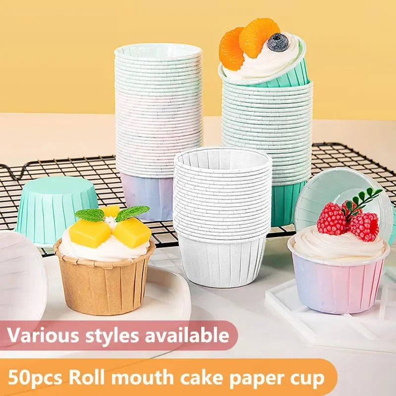 50-Pack Large Oilproof Cupcake & Muffin Baking Cups