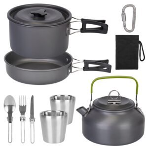 12-Piece Portable Camping Cookware Set for Outdoor Adventures