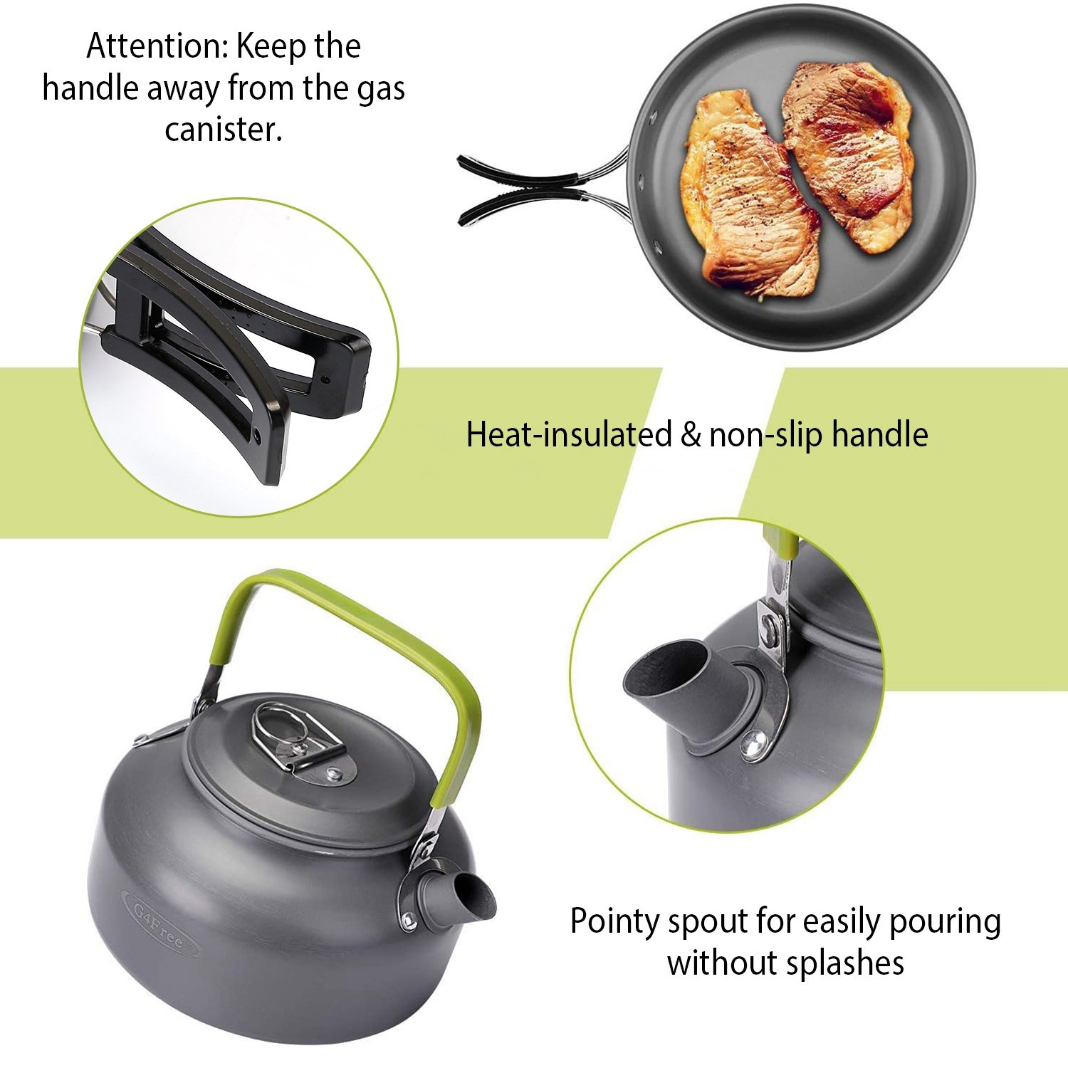 12-Piece Portable Camping Cookware Set for Outdoor Adventures - Image 3